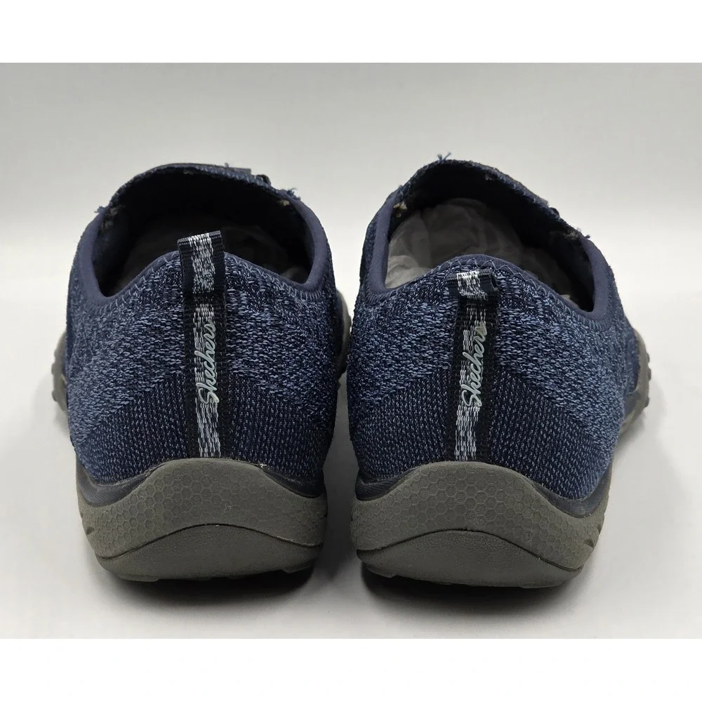 Skechers Breathe Easy Slip On Women's 8 Navy Relaxed Fit Walking Shoes - Picture 10 of 12